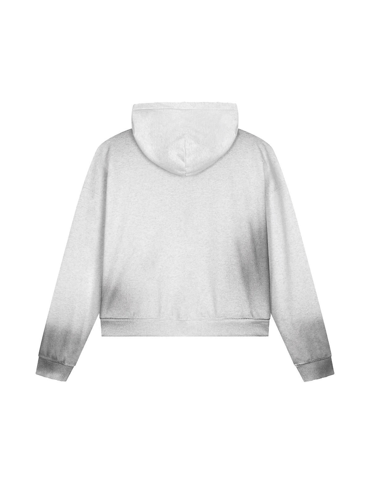 GrayWhite Paint Splatter Zip Hoodie — Men's Distressed Knit Top (1) Gray/White Paint Splatter Zip Hoodie — Men's Distressed Knit Top