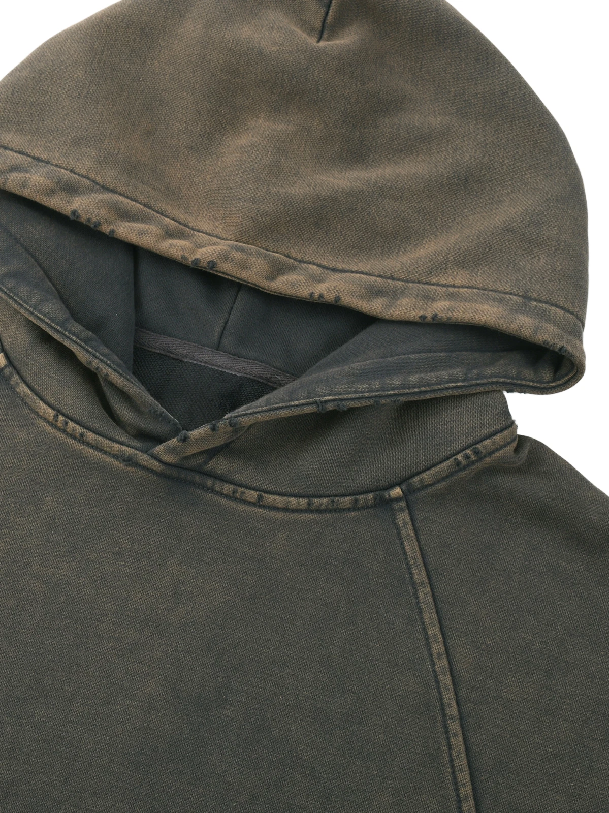 Light Blue Knit Hoodie — Men's Distressed Cropped Pullover (1) Gray Knit Hoodie — Men's Distressed Cropped Pullover
