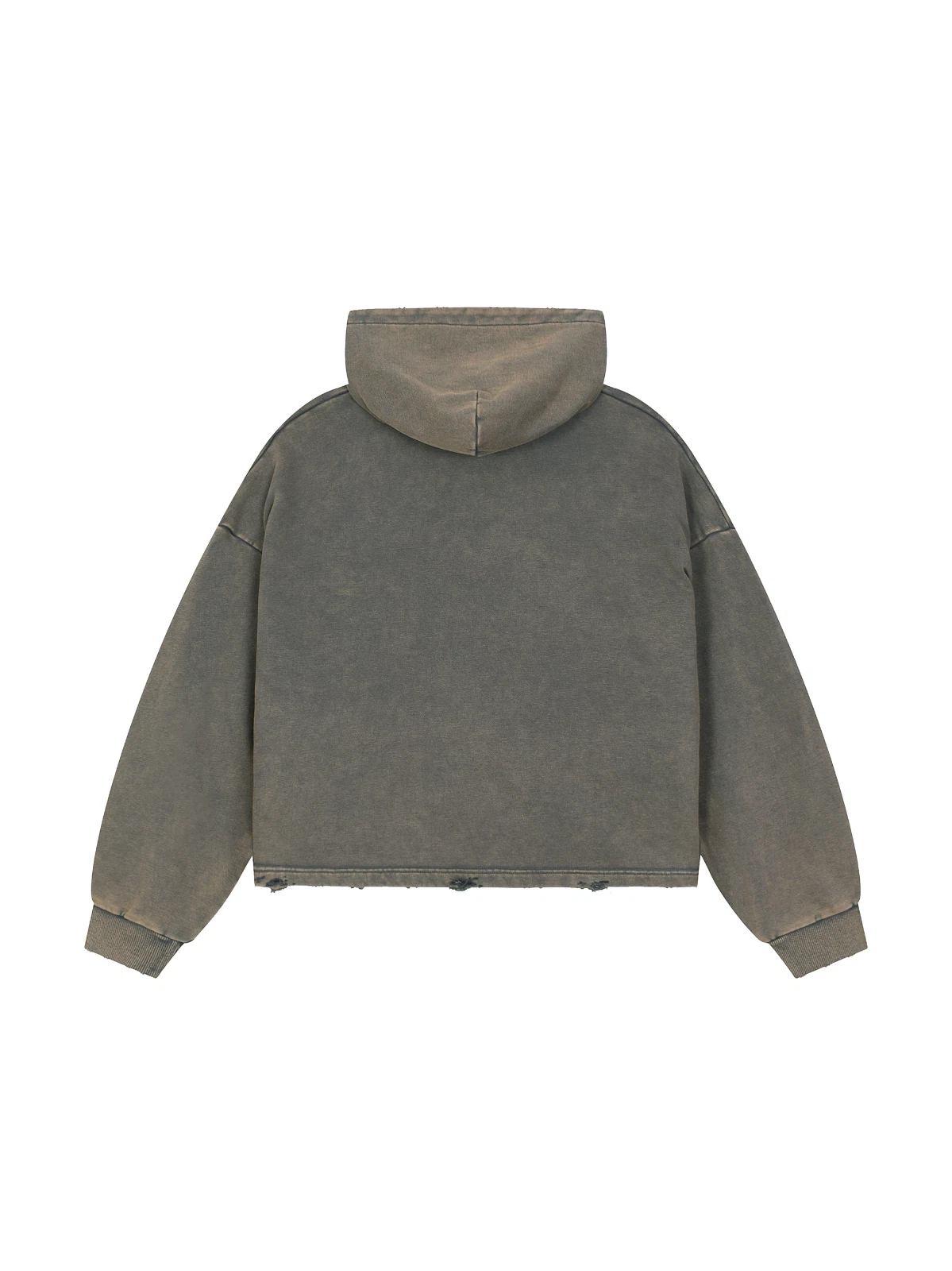Light Blue Knit Hoodie — Men's Distressed Cropped Pullover (3) Gray Knit Hoodie — Men's Distressed Cropped Pullover