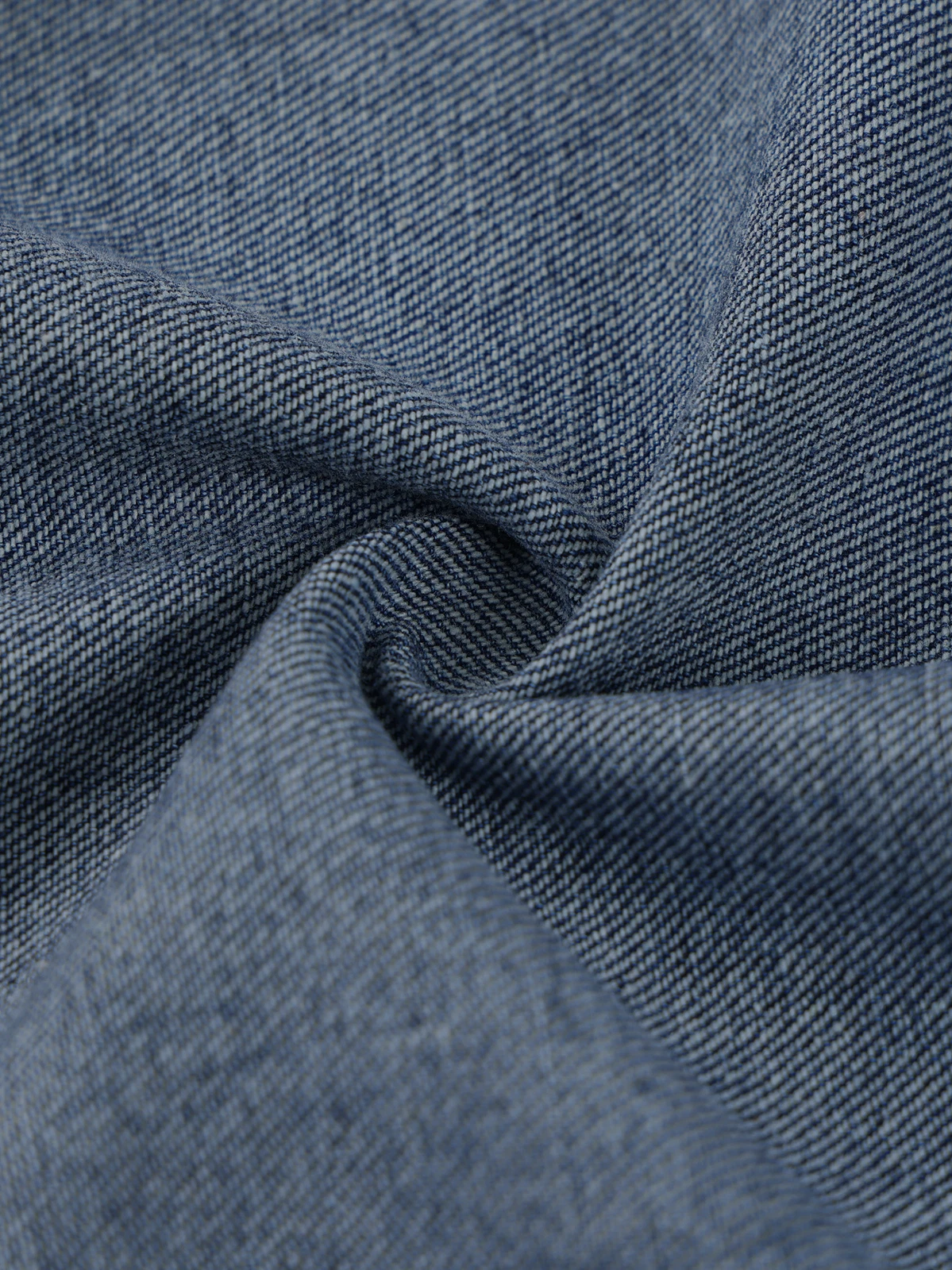 Washed Blue Denim Half-Zip Shirt — Men's Boxy Short Sleeve Top (2) Washed Blue Denim Half-Zip Shirt — Men's Boxy Short Sleeve Top